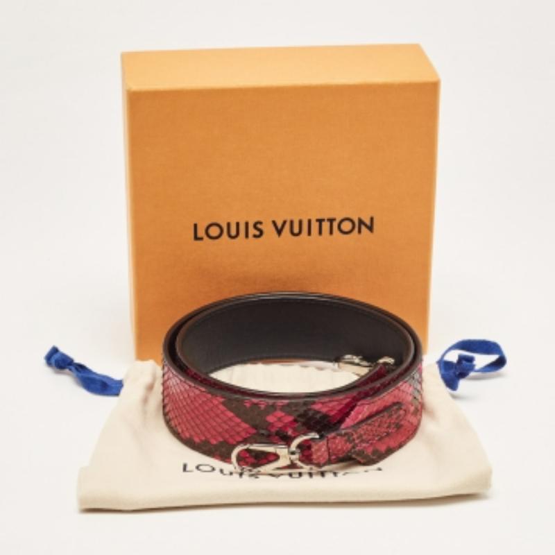 Louis Vuitton Pink Python Bandoulière Shoulder Bag Strap For Sale 1