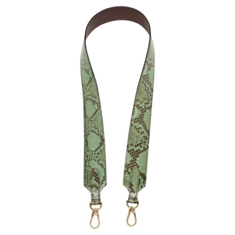 Louis Vuitton Green Python Bandoulière Shoulder Bag Strap For Sale