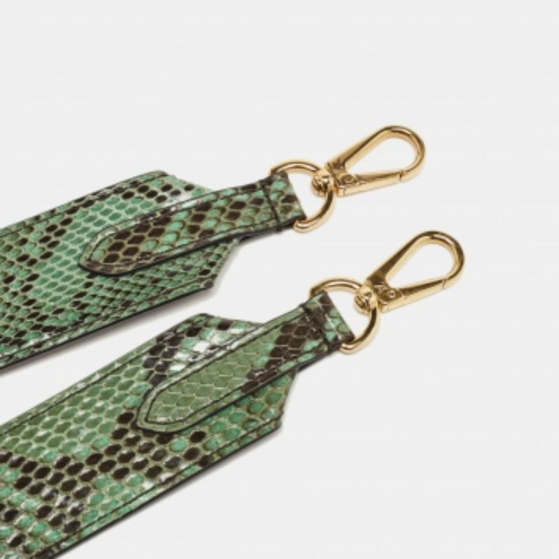 Louis Vuitton Green Python Bandoulière Shoulder Bag Strap In Excellent Condition For Sale In Dubai, Al Qouz 2