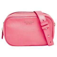 Kate Spade Hot Pink Leather Camera Crossbody Bag