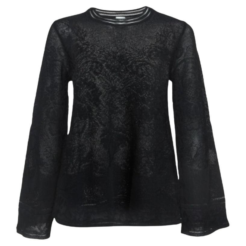 M Missoni Top de encaje elástico floral negro S