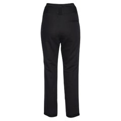 Isabel Marant Pantaloni affusolati in cotone nero con dettaglio cintura M.