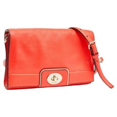 Kate Spade Neon Orange Leather Hampton Road Juliana Crossbody Bag