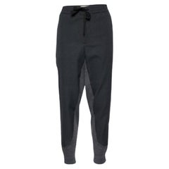 Pantaloni a pannelli in lana grigia Marni con orlo a cerniera M.