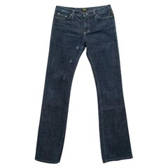 Versace Jeans Couture Blau Denim Tapered Leg Jeans S Taille 28"