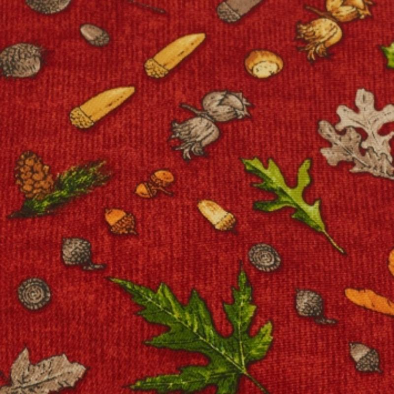 Uomo Cravatta in seta con stampa autunnale rosso mattone di Dunhill in vendita