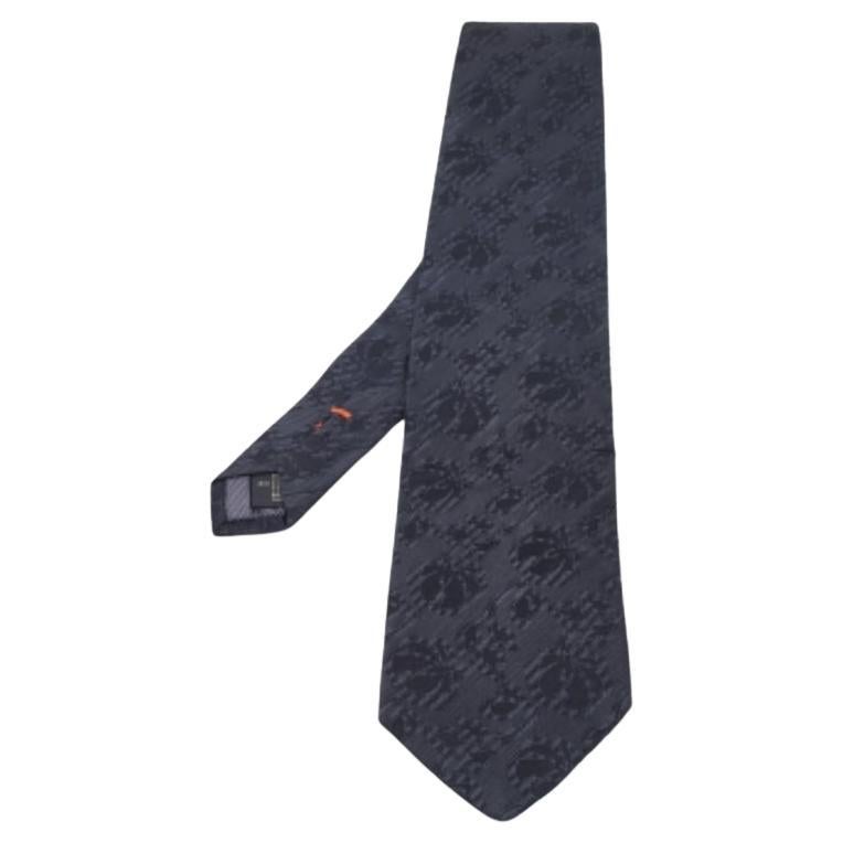 Ermenegildo Zegna Corbata Jacquard Floral Negra