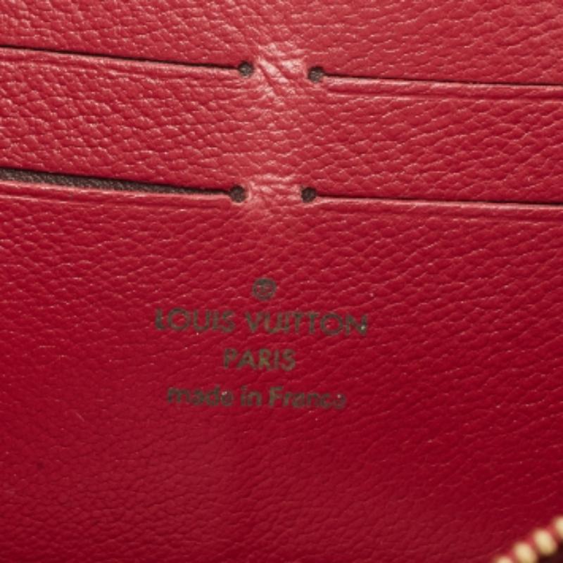 Cartera Zippy de Avestruz Rojo Louis Vuitton en venta 5