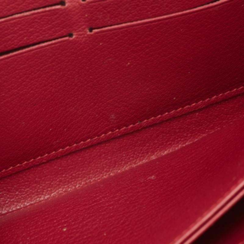 Cartera Zippy de Avestruz Rojo Louis Vuitton en venta 4
