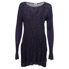 M Missoni Top de punto de lana con estampado de galones morado M