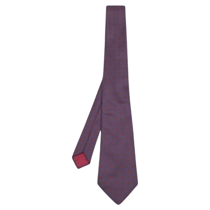 Cravatta vintage in seta jacquard viola di Givenchy in vendita