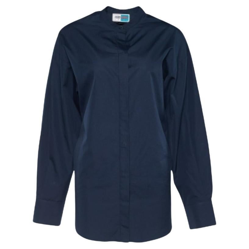 Kenzo Memento Collection'S Camicia Button Down in cotone blu navy S in vendita