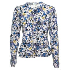 Kenzo - Cardigan boutonné en tricot imprimé multicolore bleu M