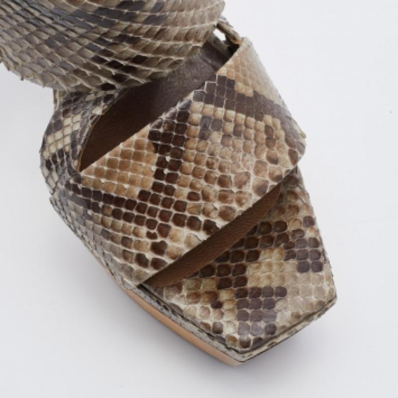 Marni Multicolor Python Platform Slingback Sandals Size 38 For Sale 2