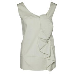 Top senza maniche in cotone grigio con dettaglio nodo di Marni S
