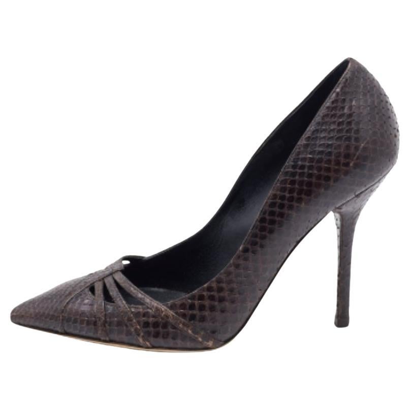 Dolce & Gabbana Pumps in pitone marrone scuro misura 36,5