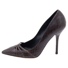 Dolce & Gabbana Pumps in pitone marrone scuro misura 36,5