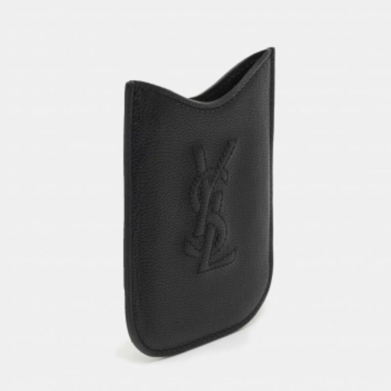 Noir Yves Saint Laurent Porte Blackberry Cover en cuir noir en vente
