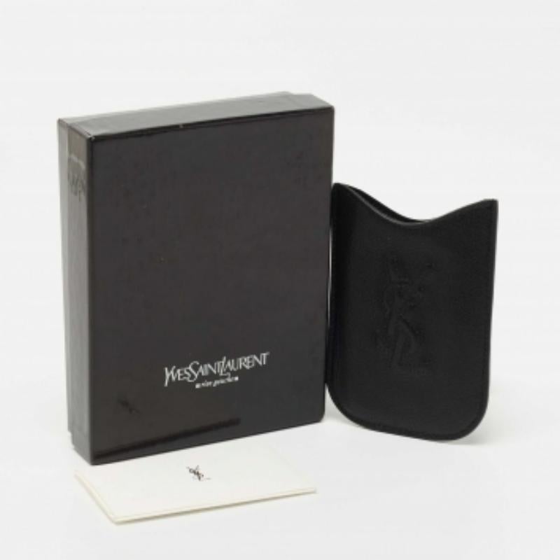 Yves Saint Laurent Porte Blackberry Cover en cuir noir en vente 6