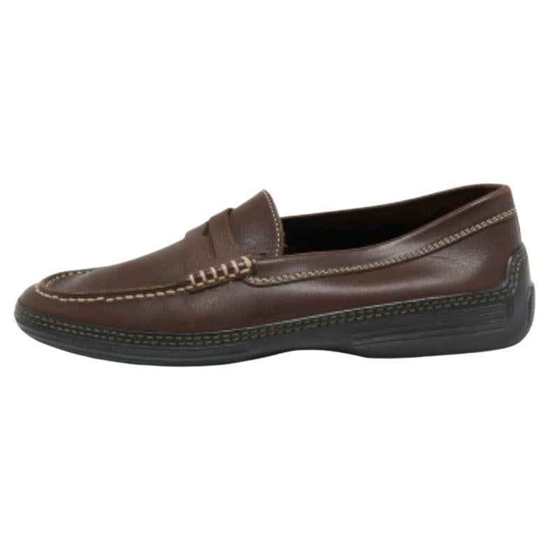 Penny Loafers en cuir brun foncé de Tod's Taille 41