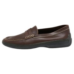Penny Loafers en cuir brun foncé de Tod's Taille 41