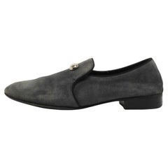 Giuseppe Zanotti Grau Wildleder Archibald Smoking Slippers Größe 41,5