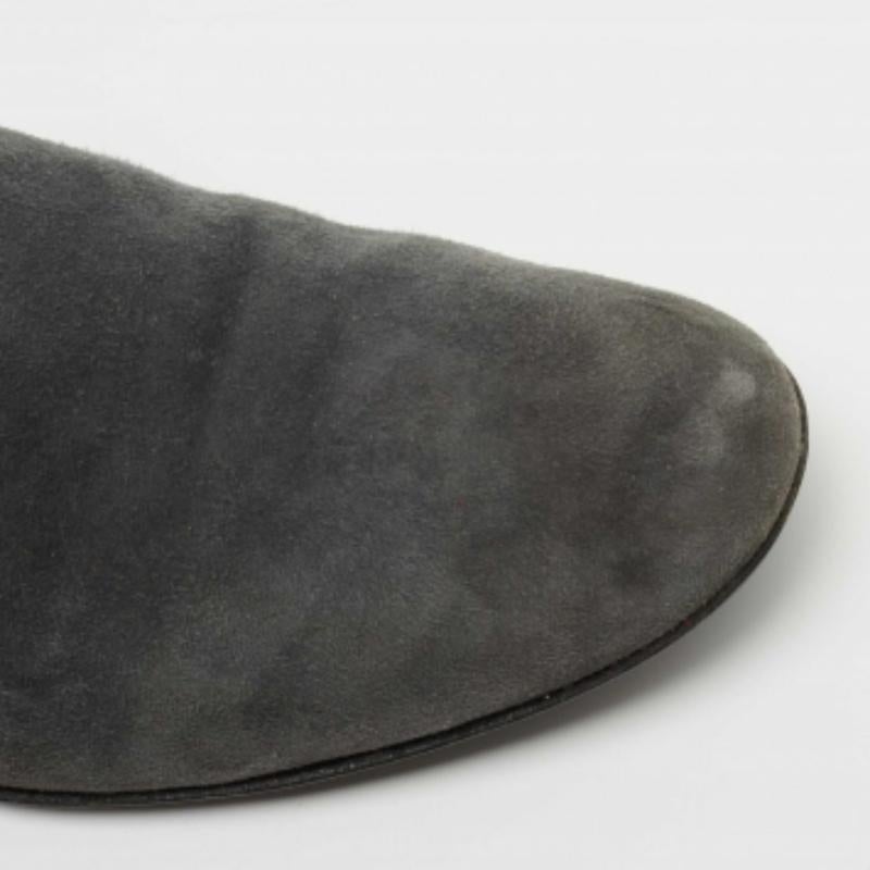 Giuseppe Zanotti Grau Wildleder Archibald Smoking Slippers Größe 41,5 im Angebot 2