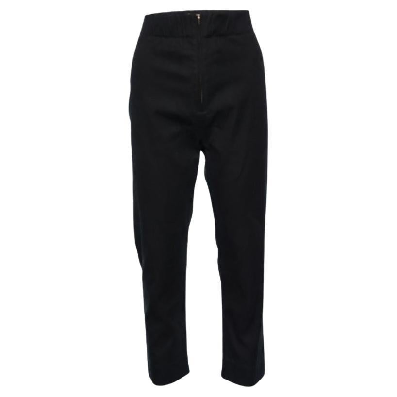 Pantaloni a vita elastica in cotone nero Marni S in vendita
