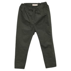 Leggings in cotone verde militare di Marni con vita elasticizzata S