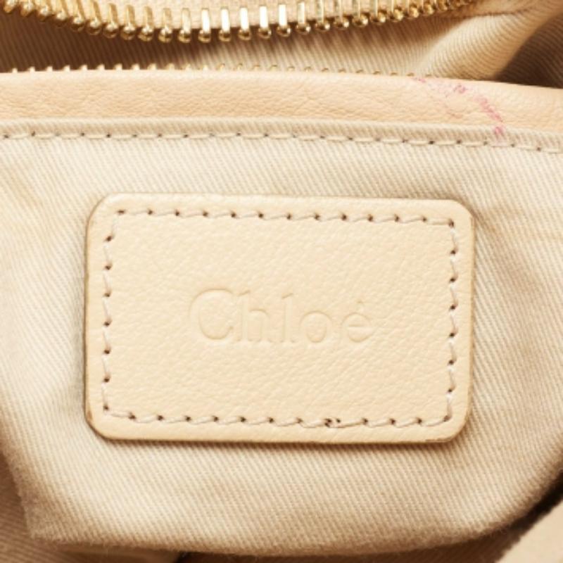 Donna Chloe Borsa media Paraty in pitone beige in vendita