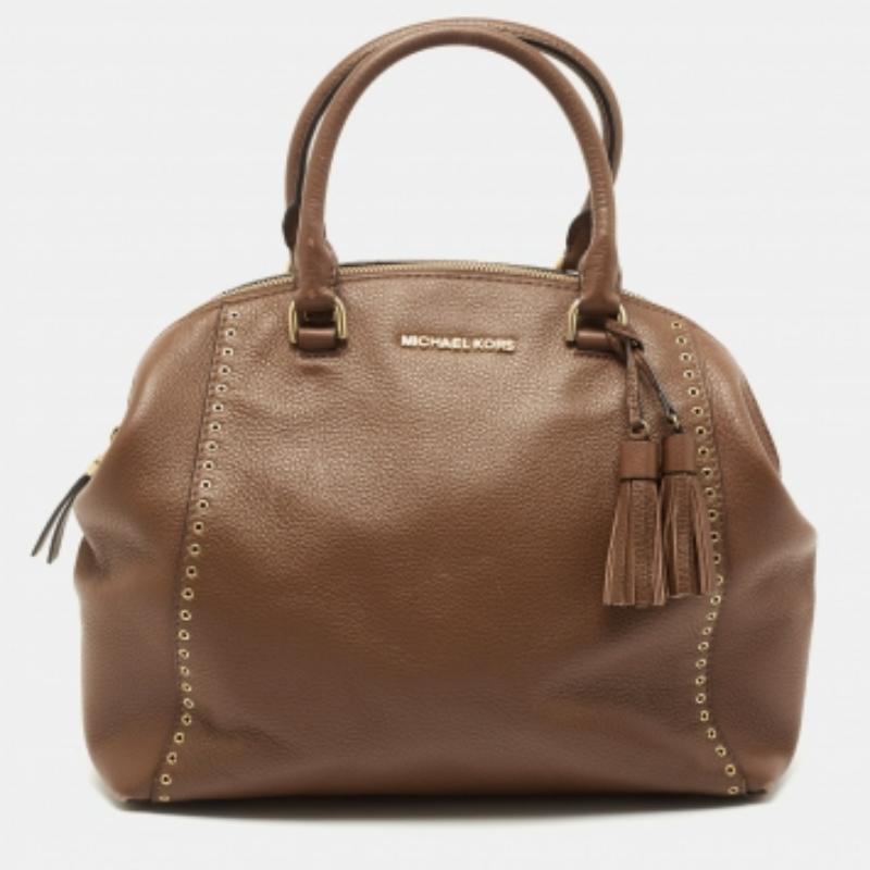 Michael Kors - Borsa Riley in pelle marrone in vendita 5