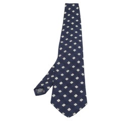 Gianfranco Ferre Navy Blue Silk Jacquard Tie