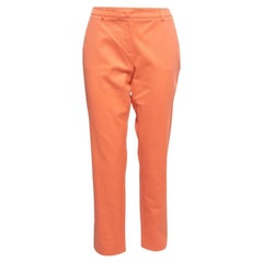 Pantaloni a sigaretta in cotone arancione Max Mara L.L.A.