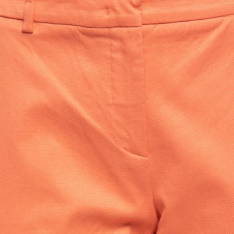 Pantaloni a sigaretta in cotone arancione Max Mara L.L.A. in vendita 2