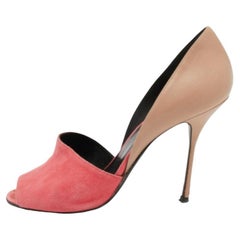Pierre Hardy Pumps in pelle e camoscio beige/rosa misura 37