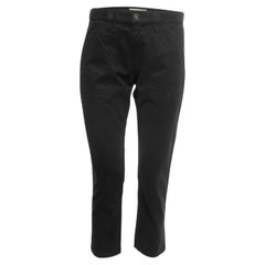 Isabel Marant Etoile Black Cotton Cropped Trousers S