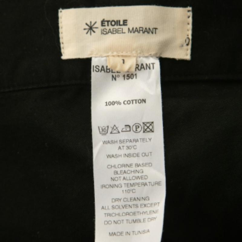 Nero Isabel Marant Etoile - Pantaloni cropped in cotone nero S in vendita
