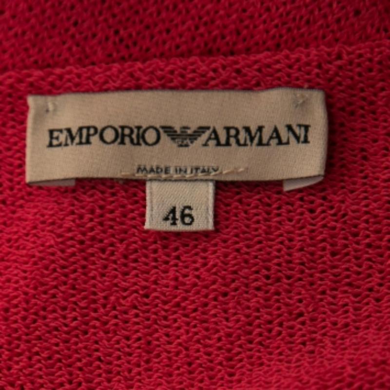 Emporio Armani Vintage Rosa Camicetta con dettaglio cut out L In condizioni buone in vendita a Dubai, Al Qouz 2