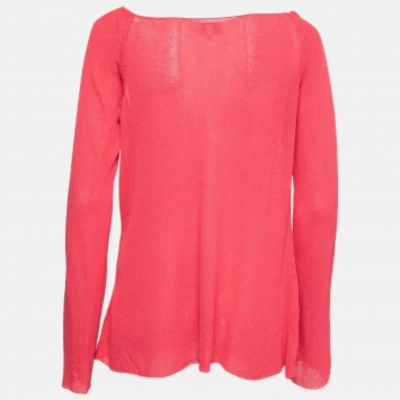 Emporio Armani Vintage Rosa Camicetta con dettaglio cut out L in vendita 1
