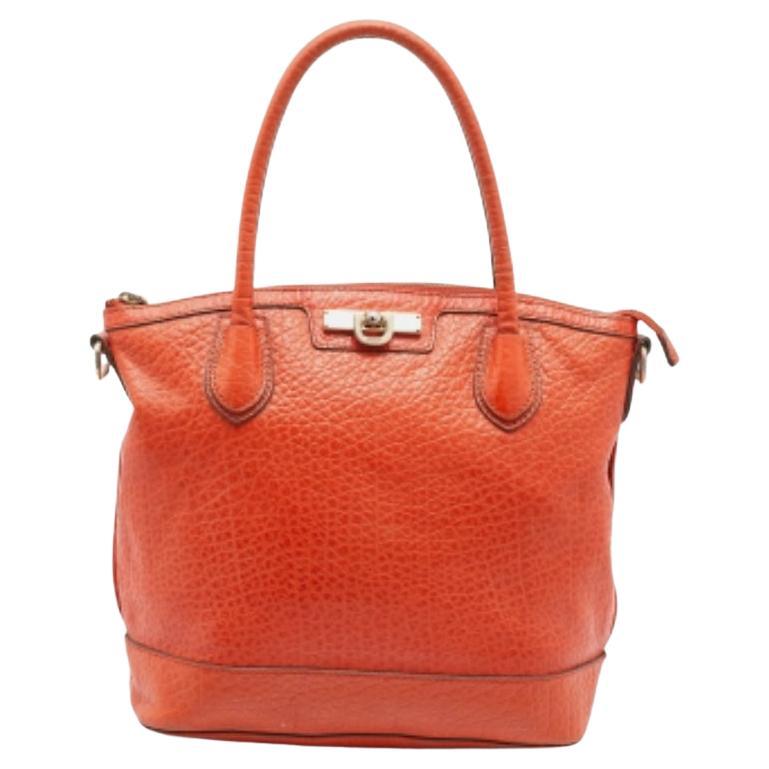 DKNY Tote Top Zip in pelle arancione in vendita