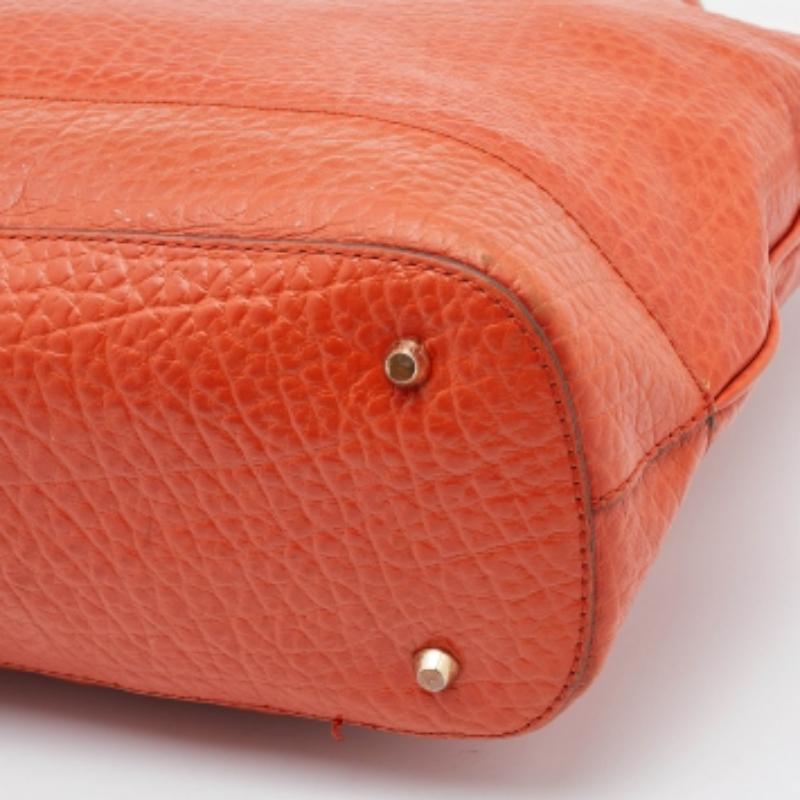 DKNY Tote Top Zip in pelle arancione in vendita 4