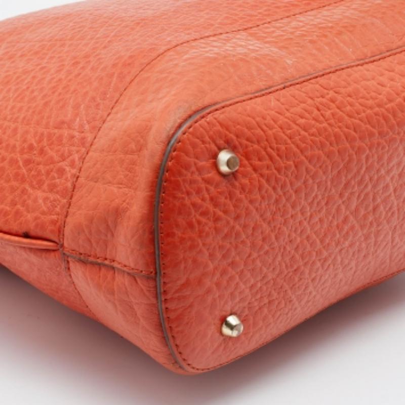 DKNY Tote Top Zip in pelle arancione in vendita 3