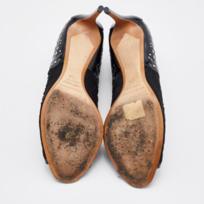 Nicholas Kirkwood Botines con cordones de ante láser plateado y charol Talla 40.5 en venta 4