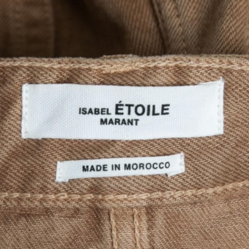 Isabel Marant Etoile Vaqueros Caqui Marrón M Cintura 32 en Bueno estado para la venta en Dubai, Al Qouz 2