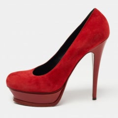 Saint Laurent Bombas de plataforma de ante rojo Talla 40.5