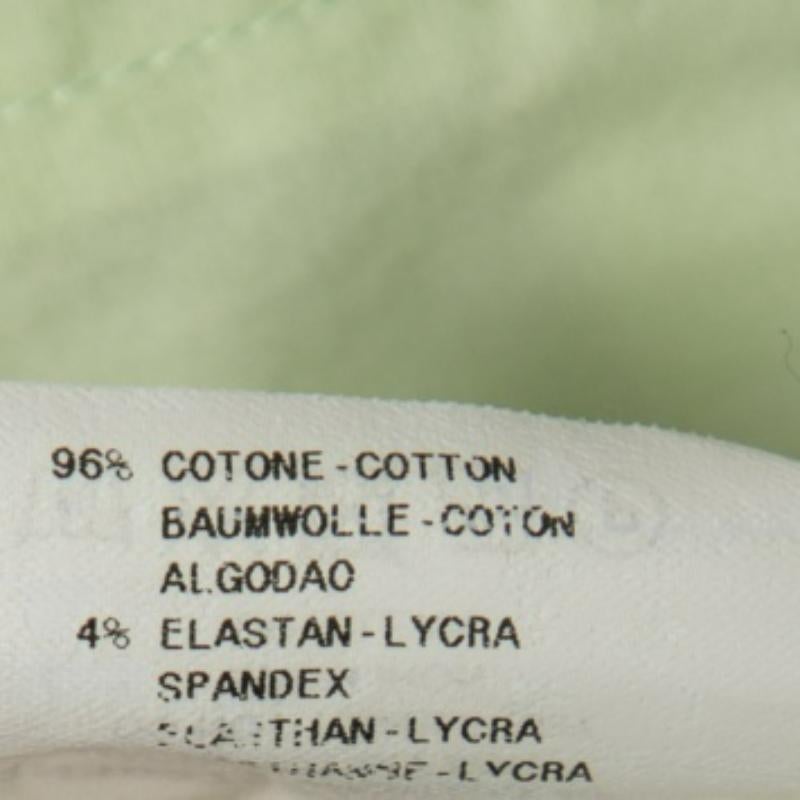 De las mujeres Emporio ARMANI Camisa con botones de algodón verde lima M en venta