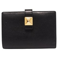 Furla Portafoglio compatto con borchie in pelle nera