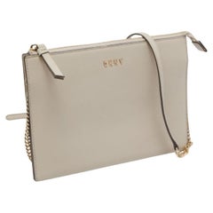 DKNY Borsa a tracolla in pelle beige