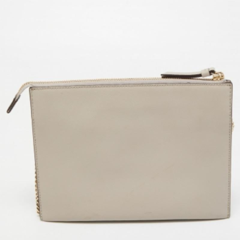 Beige DKNY Borsa a tracolla in pelle beige in vendita