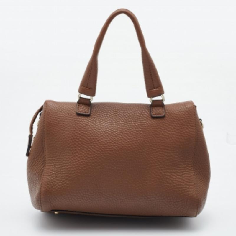 DKNY Borsa a tracolla in pelle marrone con zip in vendita 2